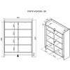 Cama PORTO komoda 100x38x130 ąžuolas/juodas