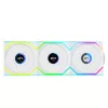 Lian Li UNI FAN SL Wireless 120 ARGB PWM ventiliatoriai korpusui, 120 mm, 3 vnt. su valdikliu, balti