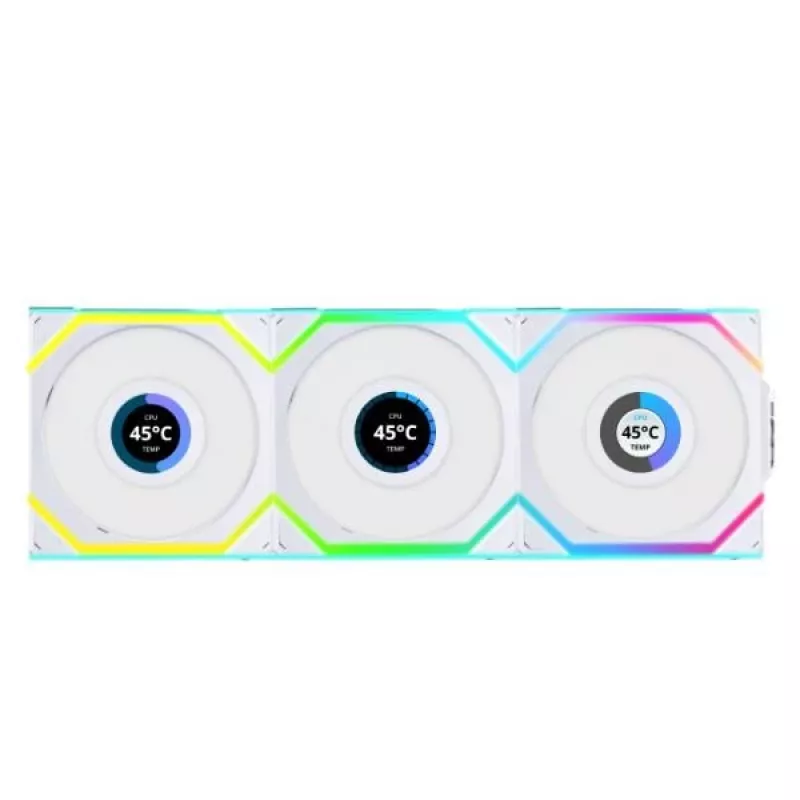 Lian Li UNI FAN SL Wireless 120 ARGB PWM ventiliatoriai korpusui, 120 mm, 3 vnt. su valdikliu, balti