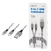 LogiLink CU0202 USB kabelis USB 2.0 1,2 m USB A USB C / Micro-USB A pilka