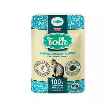 FOLK Tasty Kašubų zandero šlapi kačių ėdalas - 85 g