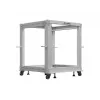 Atviras stovas LANBERG 19 inch 12U, reguliuojamas gylis 600–1100 mm, pilkas