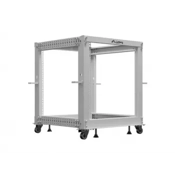 Atviras stovas LANBERG 19 inch 12U, reguliuojamas gylis 600–1100 mm, pilkas
