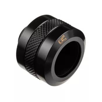 Alphacool 17473 žalvarinė jungtis, 23 mm aukštis, 26 mm skersmuo, juoda