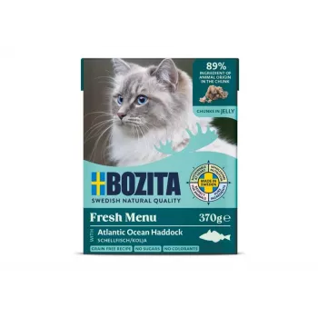 BOZITA Fresh Menu Menkė želė – šlapias ėdalas katėms – 370g