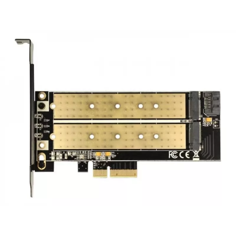 DeLOCK 89630 PCIe kortelė su dviem M.2 lizdais (SATA + PCIe)