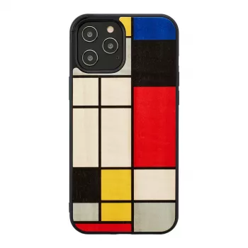 Man and Wood dėklas iPhone 12 Pro Max – medinis juodas apsauginis dangtelis
