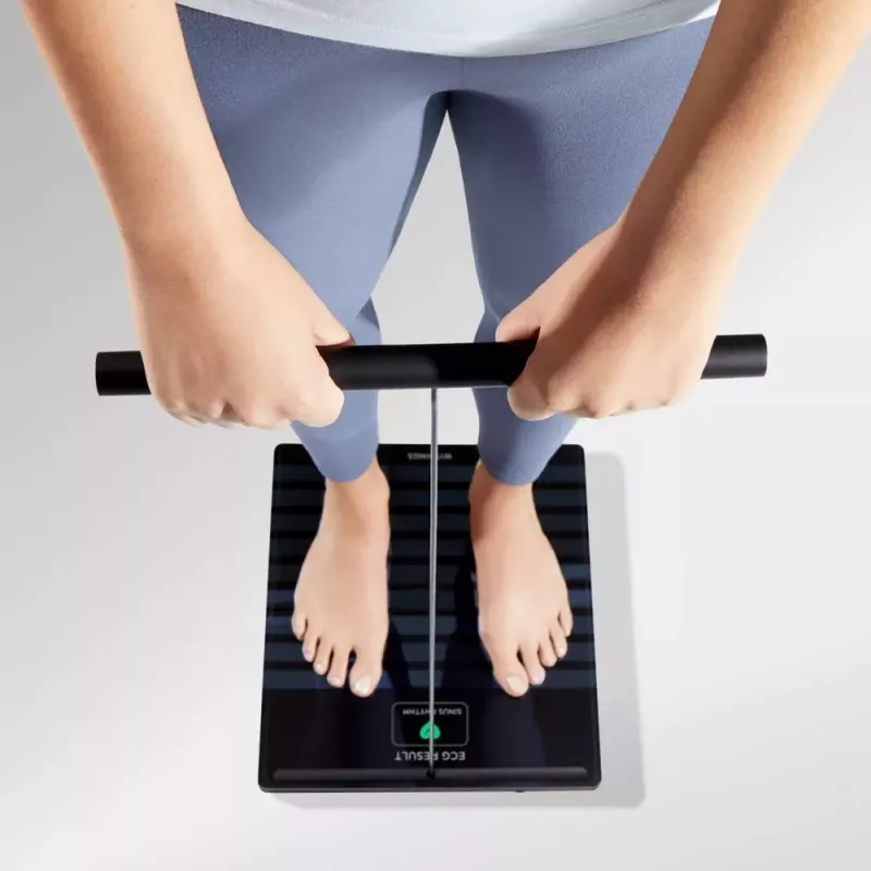 Svarstyklės elektrinės asmeninės Withings BODY SCAN Square juodos