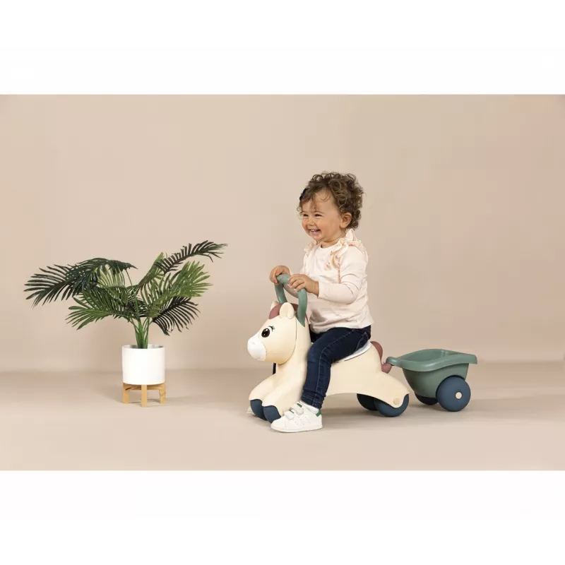 Smoby Little Baby Pony vaikų vaikštynė su priekaba