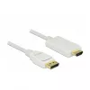 Laido adapteris DeLOCK 83817 1 m DisplayPort – HDMI baltas