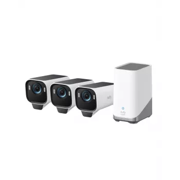Eufy Cam S3 Pro 3 kamerų rinkinys juoda+balta