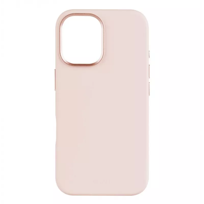 Korpusas FIXED Apple iPhone 16 skystas silikonas rožinis su MagFlow plonu apsauginiu dėklu