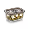 Stiklinis vakuuminis indas su plastikiniu dangteliu Caso VacuBoxx Eco M, 0,8 l, skaidrus