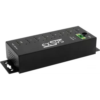 USB šakotuvas Exsys EX-1537HMVS — 7 prievadų USB 3.2 Gen 1 su 15 kV apsauga nuo elektrostatinės iškrovos
