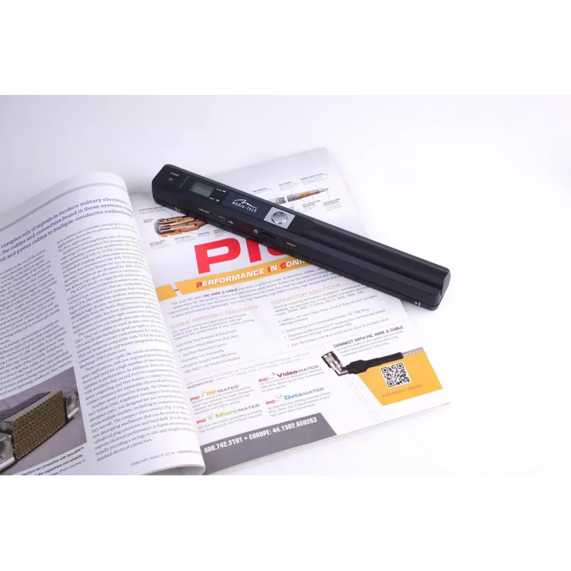 Rašiklinis skaitytuvas MEDIA-TECH MT4090, juodas, LED ekranas, USB 2.0, MicroSD, AAA baterija