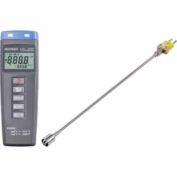 VOLTCRAFT K102 + TP 205 temperatūros matavimo prietaisas -200 iki +1370 °C, K tipo zondas