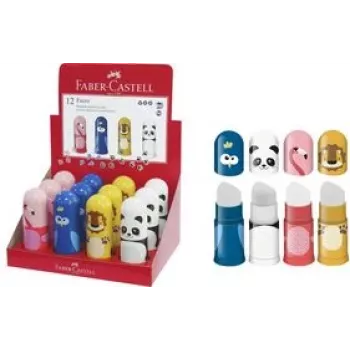 Pieštukų galąstuvas Faber-Castell 583513 su trintuku, tinka abiem rankoms, įvairių spalvų