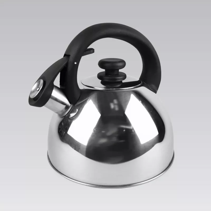 Virdulys Maestro MR1302 nerūdijantis plienas 2,5 L, tinkamas indukcinėms kaitlentėms, švilpuku, juoda rankena