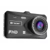 Vaizdo registratorius TRACER 4TS Full HD dviejų kamerų, 2 MP priekinė, 0.4 MP salono, 140°/60° kampai, 4 colių IPS ekranas, 150 mAh baterija, aliumininis korpusas, stovėjimo pagalba