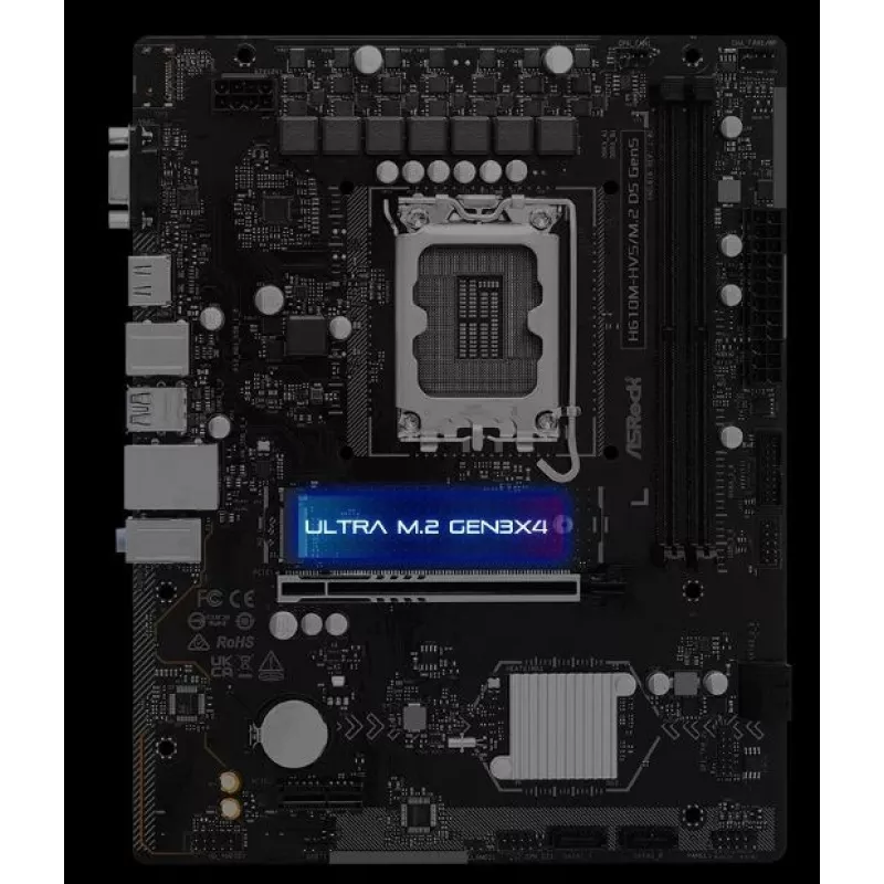 Motininė plokštė ASRock H610M-HVS/M.2 D5 GEN5 – LGA1700, DDR5, PCIe 5.0, mATX