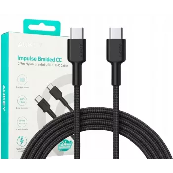 USB-C laidas Aukey CB-CD45 0,9 m – USB Type-C į USB-A, Quick Charge palaikymas