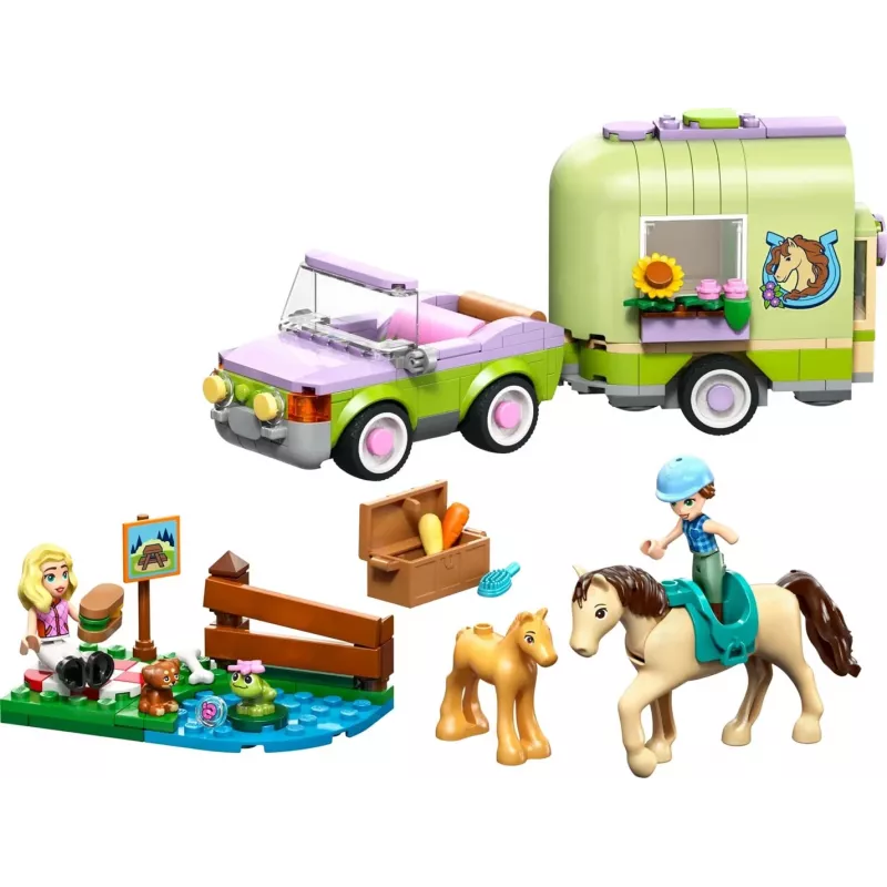 LEGO FRIENDS 42695 Arklys ir kumeliukas priekaboje