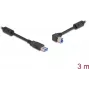 DeLOCK USB laidas Type-A kištukas į Type-B kištuką 90° kairėn lenktas 3 m
