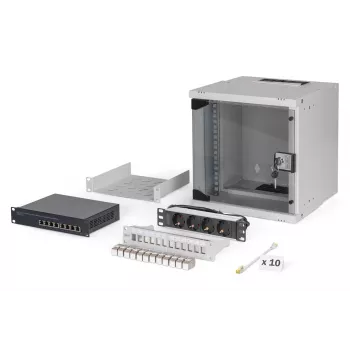Digitus SOHO Pro tinklo spintos komplektas, 254 mm (10 inch) - 6U, 315 x 300 mm (P x G)