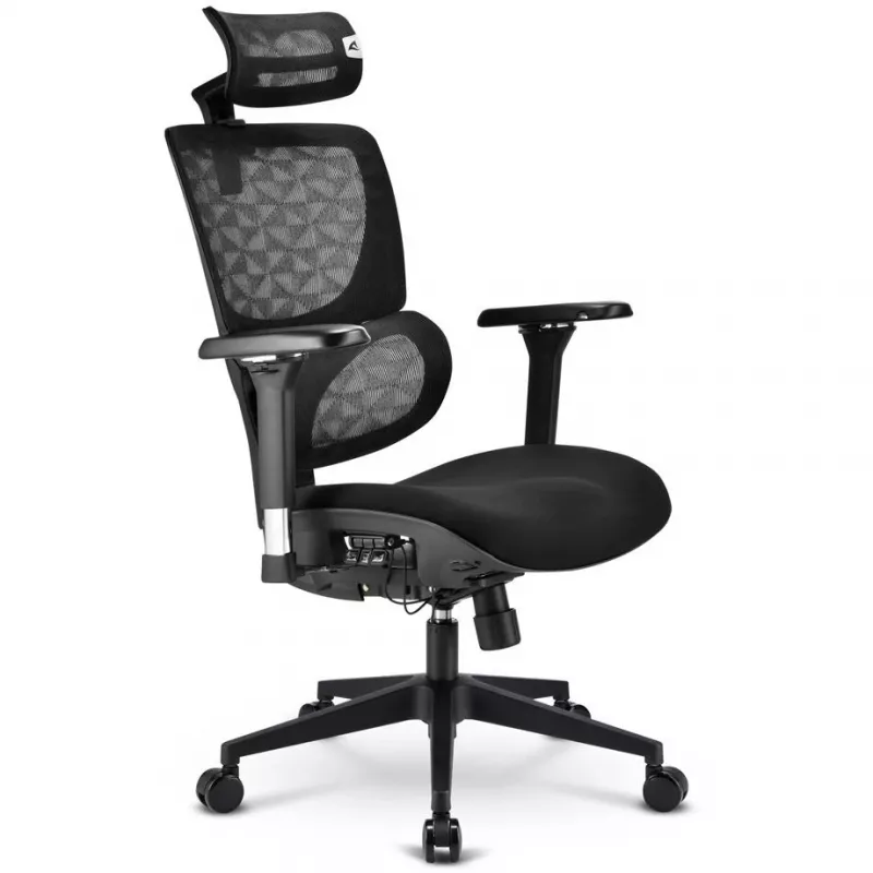 Biuro kėdė Sharkoon OfficePal C40 – juoda, ergonomiškas dizainas, reguliuojamas aukštis