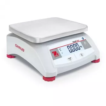 Nešiojamos elektroninės svarstyklės OHAUS Valor 1000 V12P30 EU – 30 kg, 5 g tikslumas, nerūdijančio plieno platforma