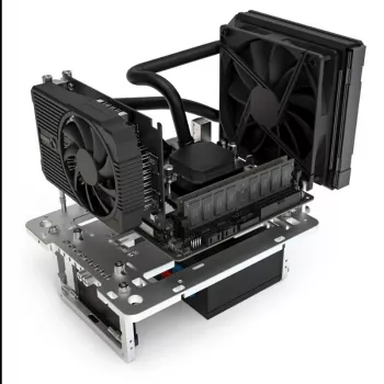 Mini benchtable korpusas Streacom BC1 Mini V2 sidabrinis – kompaktiškas atviro rėmo stendas