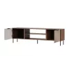 TV spintelė Cama ALMERA 180.5×42×52.5 cm riešutas/kreminė – medžio drožlių plokštės viršus, riešutinės spalvos rėmas