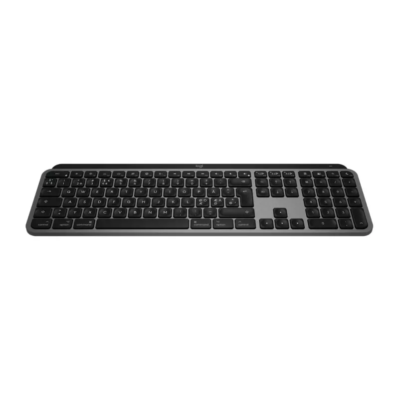 Logitech Master Series MX Keys S for Mac - klaviatūra - pilno dydžio - su apšvietimu - belaidė - Bluetooth LE - QWERTY - išdėstymas Šiaurės šalims (danų/suomių/norvegų/švedų) (920-011633)