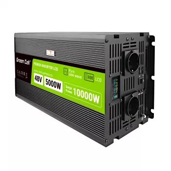 LCD keitiklis 48V 5000W/10000W gryno sinuso su ekranu