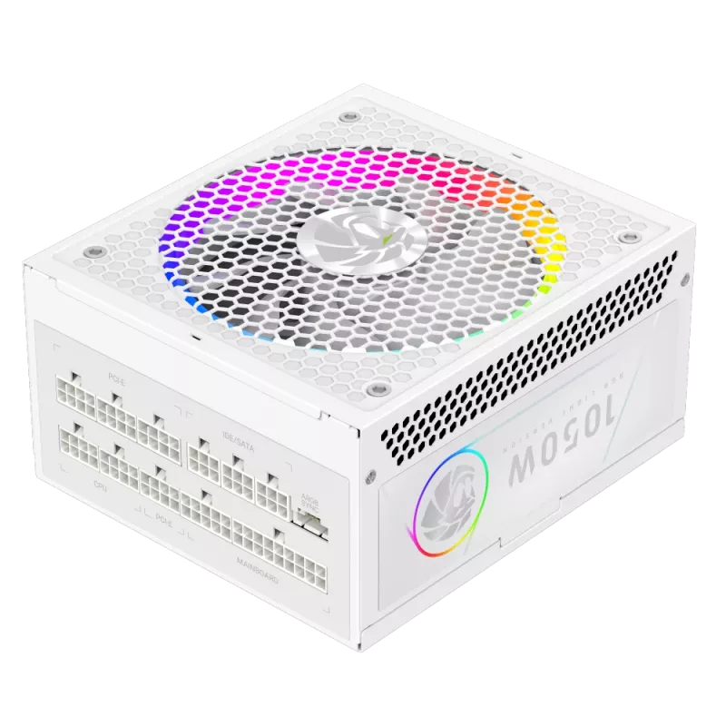 Gamemax RGB 1050G WH maitinimo blokas, 80 PLUS Gold, 1050 W