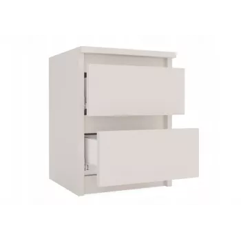 Naktinis staliukas MALWA M2 KASZMIR – 2 stalčiai, medžio drožlių plokštė, kašmyro spalva, 300×300×400 mm