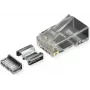 ROLINE RJ45 kištukas Cat.6A neekranuotas su įdėklu 10 vnt. (21.17.3098)