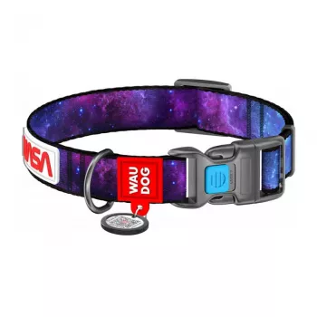 Šuns antkaklis Waudog NASA21 nailoninis M dydžio, 20 mm plotis