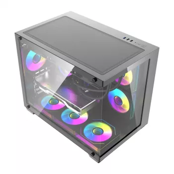 Kompiuterio korpusas DarkFlash B275 PRO (juodas) su 6 aušinimo ventiliatoriais