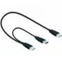 USB laidas DeLOCK 82908 USB 3.2 Gen 1 0,6 m 2x USB A kištukas juodas