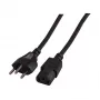 EFB-Elektronik maitinimo laidas Šveicarijos kištukas Type 12 - C13 180°, juodas, 2,0 m, 3 x 0,75 mm²