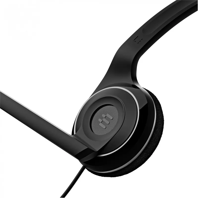 Sennheiser PC 7 USB ausinės su mikrofonu, laidinės, viena ausine, biurui, USB Type-A, juodos