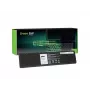 Baterija Green Cell DE93, skirta DELL Latitude E7440, Li‑Ion 7,4V 4500mAh, 4 elementai, juoda