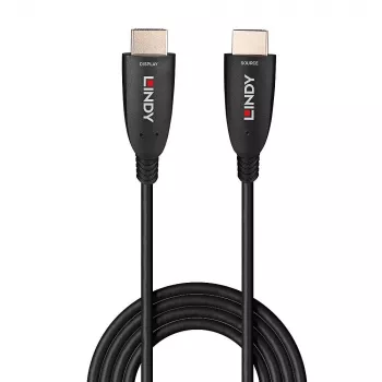 Lindy 10 m Fibro-optinis hibridinis HDMI 8K60 laidas, 10 m, HDMI A tipo (standartinis), HDMI A tipo (standartinis), 48 Gbit/s, juodas