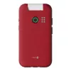 Sulankstomas telefonas Doro Leva E22, 2,8 colio (7,11 cm) ekranas, viena SIM, 0,3 MP kamera, 1150 mAh, 127,8 g, raudonai baltas