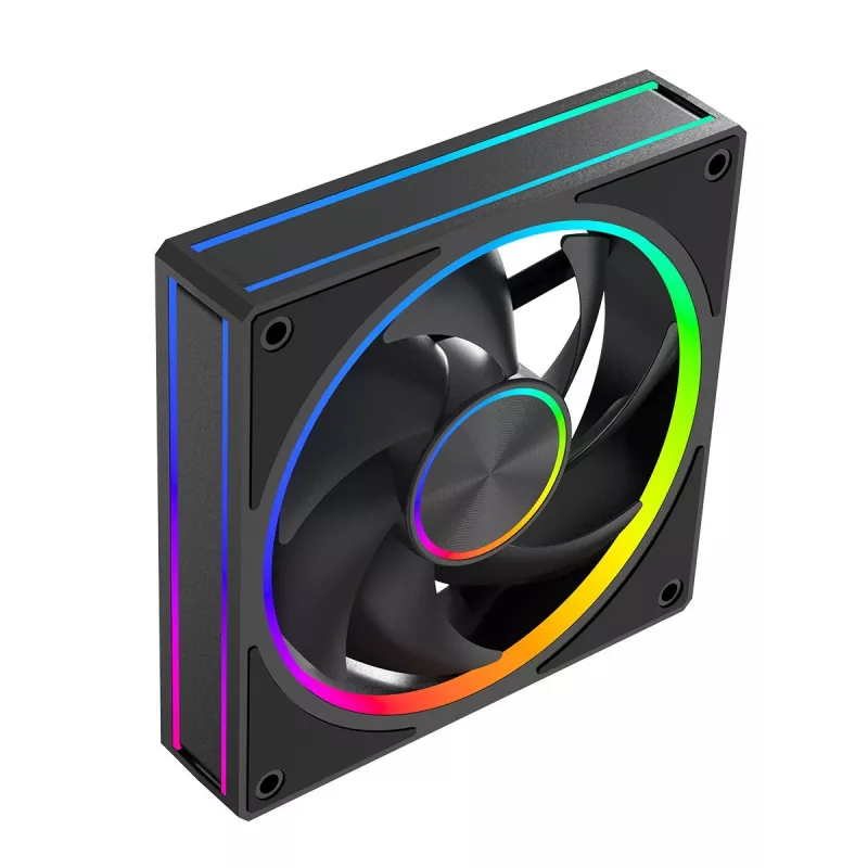 Aušinimo ventiliatorius MODECOM VOLCANO LOOP 120 ARGB, 120 mm, PWM, 400–1400 RPM, Juodas