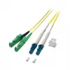 EFB Elektronik šviesolaidinis LWL jungiamasis kabelis [1x E2000®/APC 8° kištukas - 1x LC kištukas] 9/125µ vienmodis OS2 2 m (O0937.2)