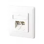 METZ CONNECT BTR IT CONNECT E-DAT C6 8/8(8) UP Cat.6 – Kištukinis lizdas, įleidžiamas montavimas – RJ-45 X 2 – gryna balta, RAL 9010 (1307381002-I)