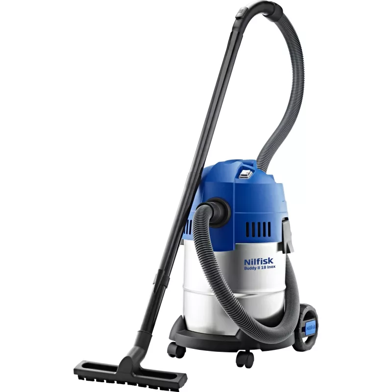 Nilfisk Buddy II 18 nerūdijančio plieno juodas, nerūdijantis plienas 18 L 1200 W