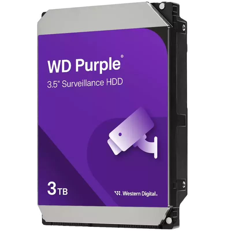 Vidinis kietasis diskas Western Digital Purple WD34PURZ 3 TB 3,5 colio 5400 RPM 128 MB Serial ATA III